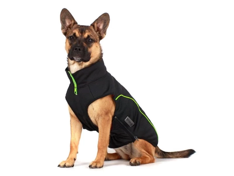 Softshell Mantel Black/lime 1 Softshell Mantel Black/lime