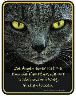 Blechschild: Die Augen Einer Katze...