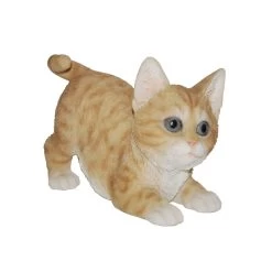 Deko-Figur Spielendes Kätzchen Rotbraun