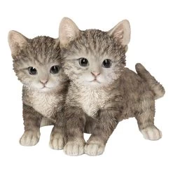 Deko-Figur Verspielte Kätzchen, Getigert