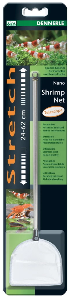 DENNERLE Nano Shrimp Net Weiss, Bügelform