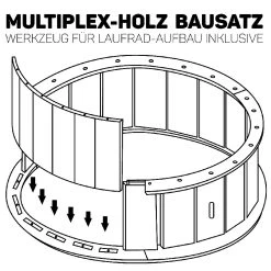 Katzen Laufrad - Bausatz XL -Ø 1,20 M 18 Katzen Laufrad - Bausatz XL -Ø 1,20 M -Haustierprodukte katzenlaufrad bausatz weiss l 8