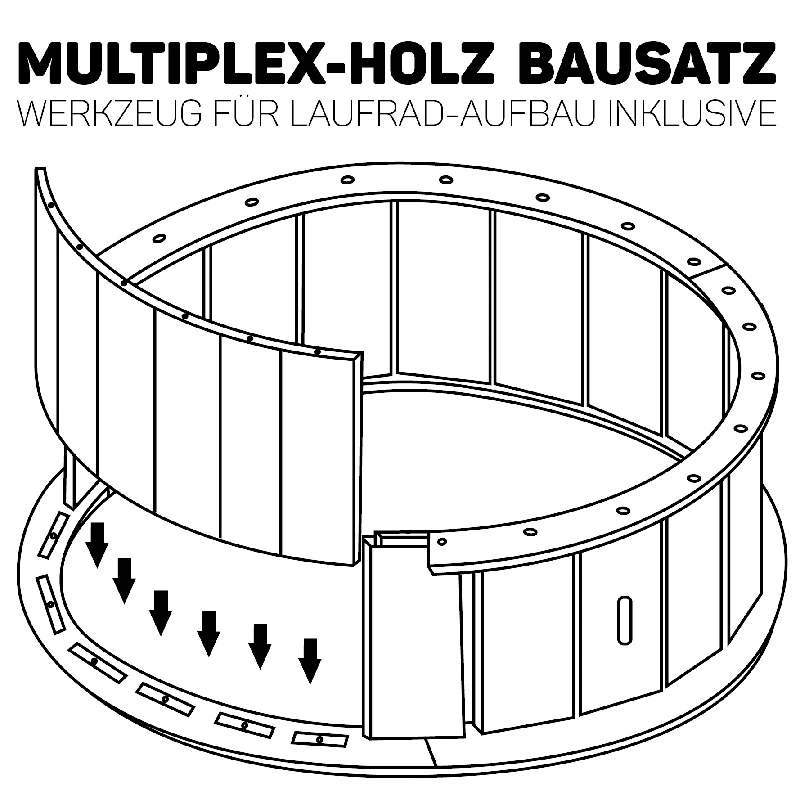 Katzen Laufrad - Bausatz XL -Ø 1,20 M 9 Katzen Laufrad - Bausatz XL -Ø 1,20 M - Image 9