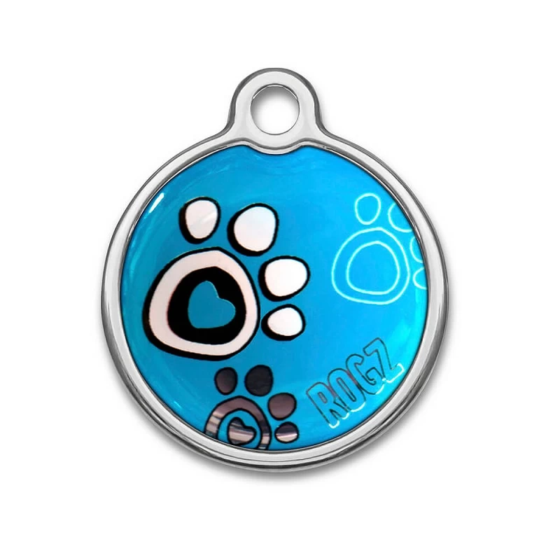 ROGZ Passport ID-Tag Pfoten Blau 1 ROGZ Passport ID-Tag Pfoten Blau