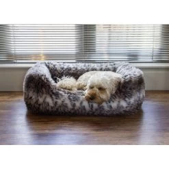 Braunes Fellbett Für Hunde Oder Katzen -Haustierprodukte rosewood pluesch bett braun 5