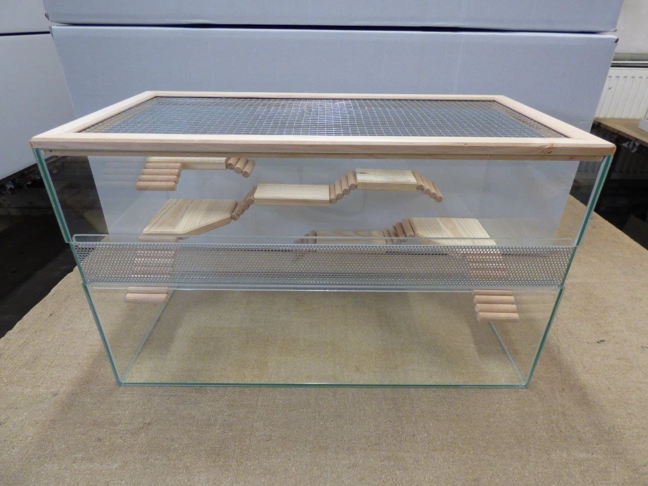 Nagerterrarium Mit Treppen & Balkone 1 Nagerterrarium Mit Treppen & Balkone