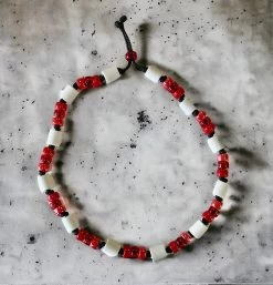 EM Keramik Floh- Und Zeckenhalsband - Rottöne