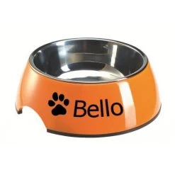 Napf Mit Wunsch-Text, 700ml -Haustierprodukte wunschnapf orange 1